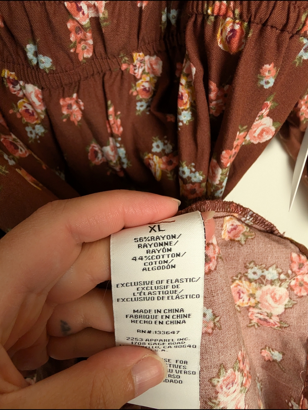 NWT Brown Floral Midi Smocked Dress Cowgirl Western Rodeo Coquette‎ Milkmaid - Picture 4 of 7